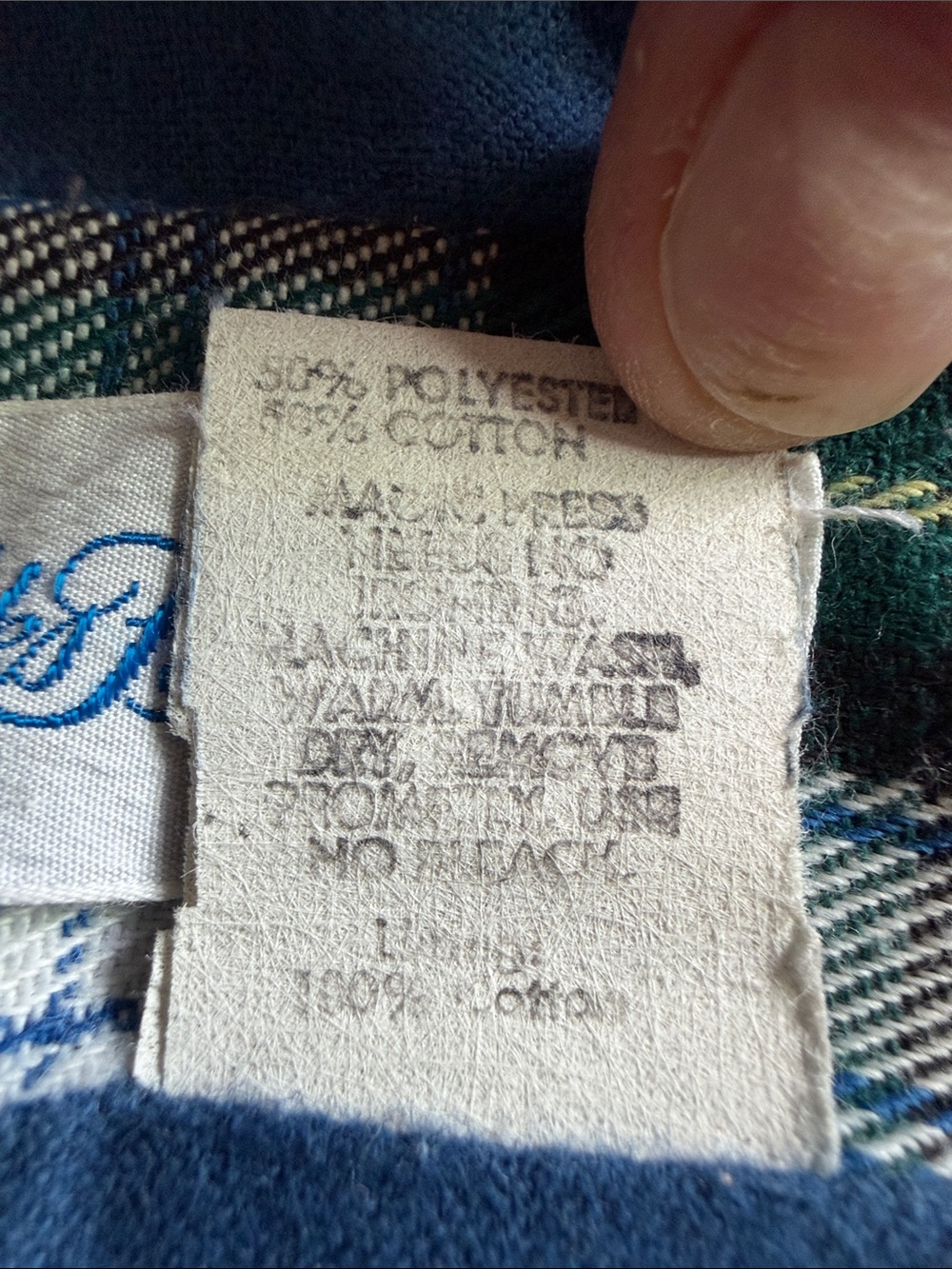 Saks Fifth Avenue Blue Plaid Trim Jacket - Picture 3 of 3